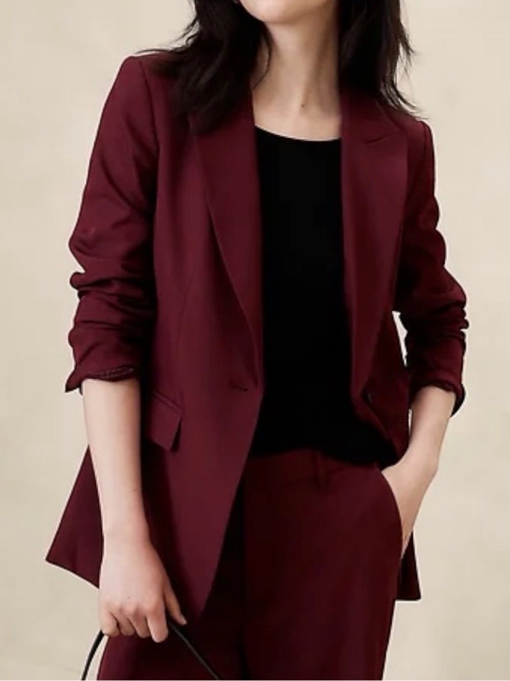 NEW Banana Republic Sculpted Stretch Blazer in Bright Wine Women’s Size 2